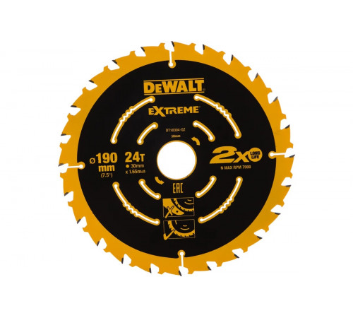 Диск пильный Extreme по дереву (190х30х1,65 мм; Z24) DEWALT DT 10304