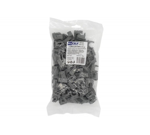 U-клипса для гофры RUCELF серая d16 00-00003798 U-клипса для гофры RUCELF серая d16 00-00003798