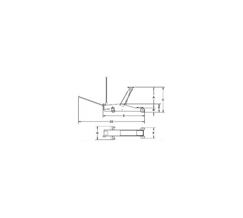 Подкатной домкрат RODCRAFT RH 215 8951082026 (2 т, h - 75-505) Подкатной домкрат RODCRAFT RH 215 8951082026 (2 т, h - 75-505)