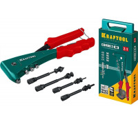 Комбинированный литой заклепочник KRAFTOOL Combo2-M6 в кейсе, 2 вида заклёпок 31180