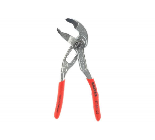 Переставные клещи с фиксатором KNIPEX COBRA 25 мм (1"), L-125 мм, хром, 1-к ручки KN-8703125 Переставные клещи с фиксатором KNIPEX COBRA 25 мм (1"), L-125 мм, хром, 1-к ручки KN-8703125