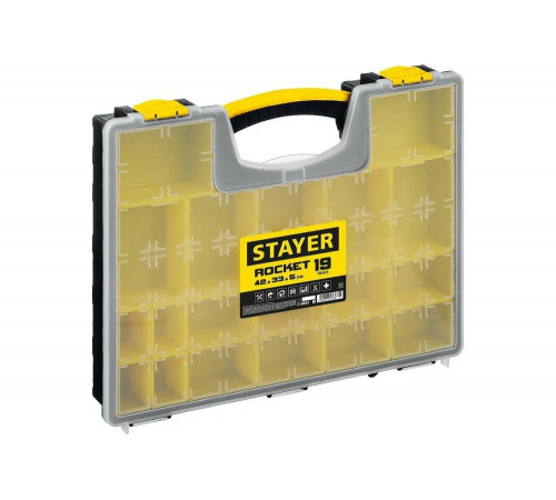 STAYER 16.5", 19 отделений, пластиковый, органайзер ROCKET-19 2-38032_z01 STAYER 16.5", 19 отделений, пластиковый, органайзер ROCKET-19 2-38032_z01