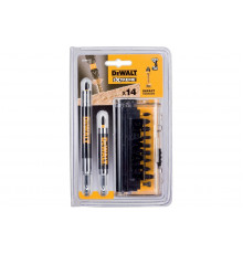 Бита DEWALT PH1, PH2, PH3, PZ1, PZ2, PZ3, SL6, T20, T25, T30, 25 мм, 14 шт DT70512T-QZ