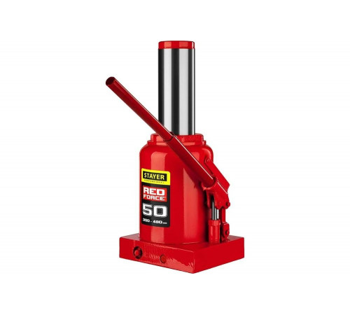 STAYER 50 т, 300-480 мм, домкрат бутылочный гидравлический RED FORCE 43160-50_z01 Professional STAYER 50 т, 300-480 мм, домкрат бутылочный гидравлический RED FORCE 43160-50_z01 Professional