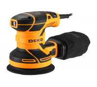 Эксцентриковая сетевая шлифмашина DEKO DKG400-125 с набором кругов 36 шт 085-1100