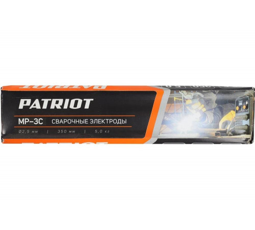 Электроды сварочные МР-3С 2.5 мм, 350 мм, 5 кг Patriot 605012200 Электроды сварочные МР-3С 2.5 мм, 350 мм, 5 кг Patriot 605012200