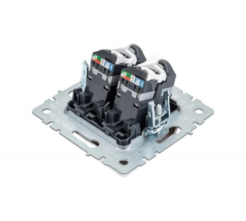 IEK Brite - двойная компьютерная розетка RJ45 рк10-2-брб IEK Brite - двойная компьютерная розетка RJ45 рк10-2-брб