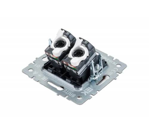IEK Brite - двойная компьютерная розетка RJ45 рк10-2-брб IEK Brite - двойная компьютерная розетка RJ45 рк10-2-брб