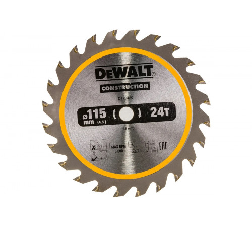 Пильный диск (115х9.5 мм; Z24) DEWALT DT20420-QZ