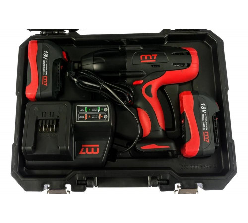 Гайковерт аккумуляторный ударный 1/2", 1220 Нм, 18 В, 4 предмета, кейс MIGHTY SEVEN DW-18502 Гайковерт аккумуляторный ударный 1/2", 1220 Нм, 18 В, 4 предмета, кейс MIGHTY SEVEN DW-18502