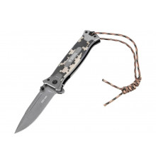 Складной многоцелевой нож Denzel системы liner-lock, с накладкой g10 79208