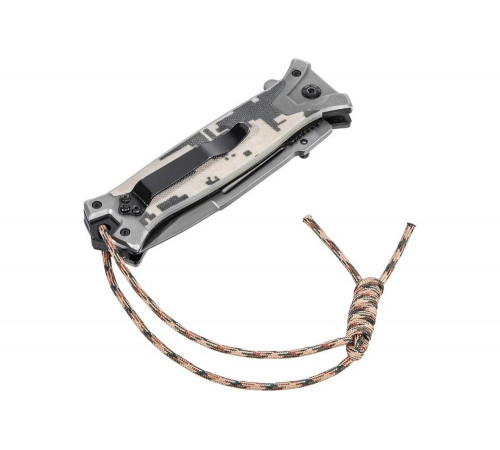 Складной многоцелевой нож Denzel системы liner-lock, с накладкой g10 79208