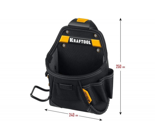 Поясная сумка 240x250 мм с быстросъёмным креплением KRAFTOOL FastClip KP-6 , 6 карманов и петель 38775