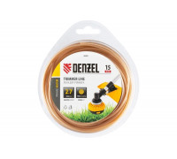 Леска армированная алюминием для триммера ALUFLEX 2.7 мм, 15 м, блистер, круглая Denzel 96831