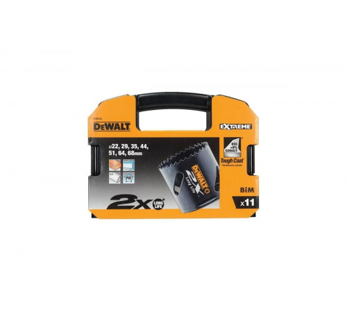 Набор биметаллических коронок Extreme (11 шт; 22-68 мм) DEWALT DT8270L-QZ