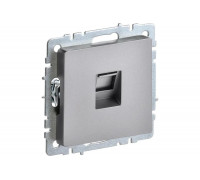 Компьютерная розетка rj45 IEK Brite рк10-брс категория 5e, сталь BR-K10-1-K46