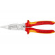 Электромонтажные клещи Knipex VDE, 6-в-1, зачистка: 0.75 - 1.5 + 2.5 мм, L-200 мм, KN-1396200SB