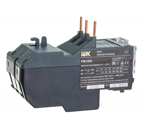 Тепловое реле IEK РТИ 0.1, 120 мм, 65мм, 45мм, Арт. DRT10-0004-0006 Тепловое реле IEK РТИ 0.1, 120 мм, 65мм, 45мм, Арт. DRT10-0004-0006
