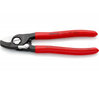 Кабелерез Knipex, с пружиной, рез: кабель d 15 мм, 165 мм, черный, 1К ручки, KN-9521165SB