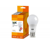 Лампа IEK LED, A60, 20вт, 230В, 3000К, E27 LLE-A60-20-230-30-E27