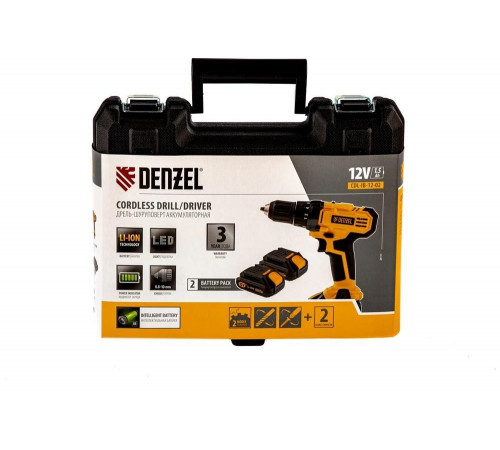 Дрель-шуруповерт DENZEL CDL-IB-12-02