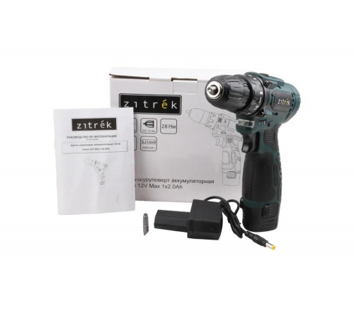 Дрель-шуруповерт аккумуляторная Zitrek Green 12V Max, 12В, 1x2.0Ач 085-1015