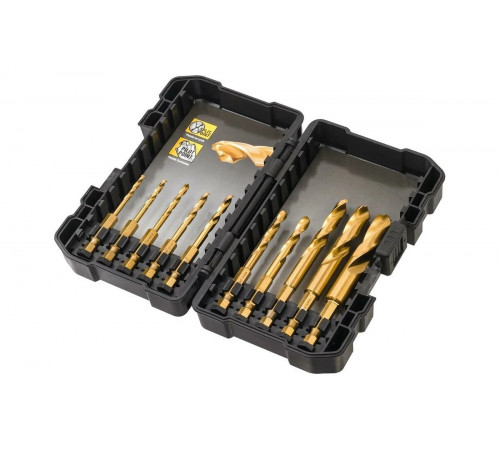 Набор сверл 10 шт Impact TITANIUM Drill Bit Set Dewalt DT50050-QZ