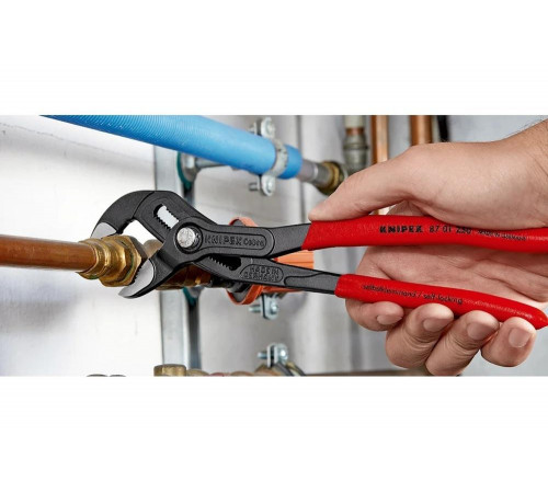 Переставные клещи Knipex COBRAmatic с фиксатором, 50 мм (2"), длина 250 мм, 1К ручки, KN-8711250SB Переставные клещи Knipex COBRAmatic с фиксатором, 50 мм (2"), длина 250 мм, 1К ручки, KN-8711250SB