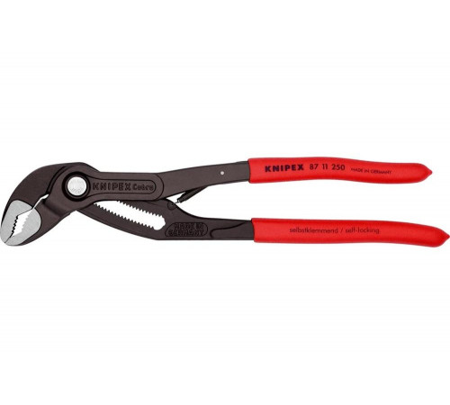 Переставные клещи Knipex COBRAmatic с фиксатором, 50 мм (2"), длина 250 мм, 1К ручки, KN-8711250SB Переставные клещи Knipex COBRAmatic с фиксатором, 50 мм (2"), длина 250 мм, 1К ручки, KN-8711250SB