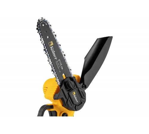 Цепная аккумуляторная пила Kolner 18V UNI-M Standard, шина 15 см (6"), KCS 18-15-2K, цепь 1/4", 1.1 мм, 37 звеньев, 5 м/с (акб 2x1.5 Ач, зу стац) 8060100072 Цепная аккумуляторная пила Kolner 18V UNI-M Standard, шина 15 см (6"), KCS 18-15-2K, цепь 1/4", 1.1 мм, 37 звеньев, 5 м/с (акб 2x1.5 Ач, зу стац) 8060100072