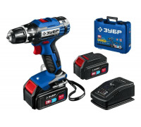 Дрель-шуруповерт ЗУБР Профессионал 20В, 2 АКБ 4Ач, в кейсе DL-201-42
