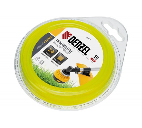 Denzel FLEX CORD - надежная леска для триммера 0.08, 155мм, 130мм, 20мм, Арт. 96115 Denzel FLEX CORD - надежная леска для триммера 0.08, 155мм, 130мм, 20мм, Арт. 96115