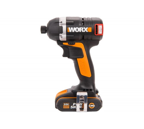 Аккумуляторный бесщеточный винтоверт WORX Impact 20В, бесщеточный, 2Ач x2, кейс WX292 Аккумуляторный бесщеточный винтоверт WORX Impact 20В, бесщеточный, 2Ач x2, кейс WX292