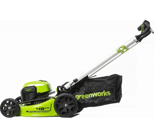 Газонокосилка аккумуляторная GreenWorks 40V, 48 см, самоходная, бесщеточная, c 1хАКБ 4 Ач c USB и ЗУ 2517407USB4 Газонокосилка аккумуляторная GreenWorks 40V, 48 см, самоходная, бесщеточная, c 1хАКБ 4 Ач c USB и ЗУ 2517407USB4