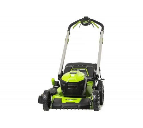 Газонокосилка аккумуляторная GreenWorks 40V, 48 см, самоходная, бесщеточная, c 1хАКБ 4 Ач c USB и ЗУ 2517407USB4 Газонокосилка аккумуляторная GreenWorks 40V, 48 см, самоходная, бесщеточная, c 1хАКБ 4 Ач c USB и ЗУ 2517407USB4