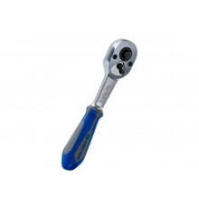 Трещотка KING TONY 1/4", 134 мм, 24 зубца, флажковая с кнопкой, фиксатор 2771-55G