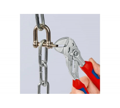 Переставные клещи-ключ Knipex 40 мм (1 1/2"), длина 180 мм, хром, 2К ручки, KN-8605180SB Переставные клещи-ключ Knipex 40 мм (1 1/2"), длина 180 мм, хром, 2К ручки, KN-8605180SB