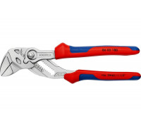 Переставные клещи-ключ Knipex 40 мм (1 1/2"), длина 180 мм, хром, 2К ручки, KN-8605180SB
