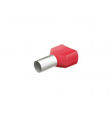 Сдвоенная изолированная контактная гильза KNIPEX красная, 2x1.00 мм AWG 2x17, 200 штук, L-15 мм KN-9799372