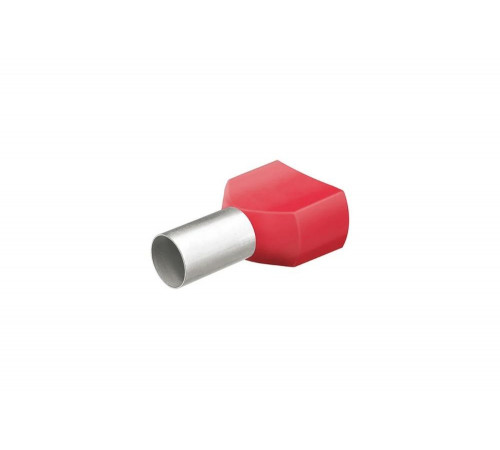 Сдвоенная изолированная контактная гильза KNIPEX красная, 2x1.00 мм AWG 2x17, 200 штук, L-15 мм KN-9799372 Сдвоенная изолированная контактная гильза KNIPEX красная, 2x1.00 мм AWG 2x17, 200 штук, L-15 мм KN-9799372