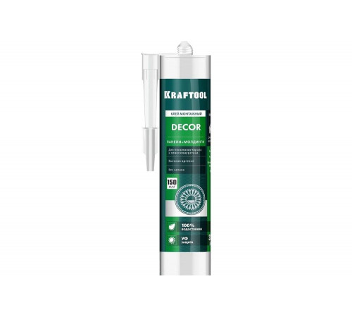 KRAFTOOL 310 мл, для молдингов, белый, монтажный клей 41349_z01 KRAFTOOL 310 мл, для молдингов, белый, монтажный клей 41349_z01