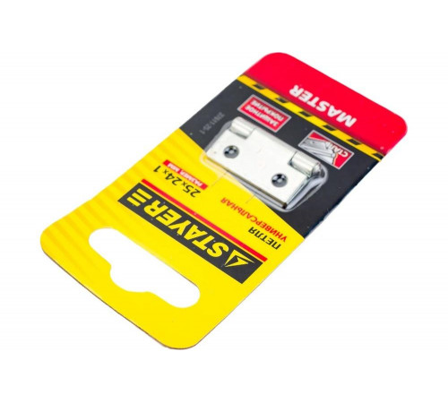STAYER 25 x 24 x 1 мм, 1 шт., цвет белый цинк, петля универсальная 37611-25-1 Master STAYER 25 x 24 x 1 мм, 1 шт., цвет белый цинк, петля универсальная 37611-25-1 Master