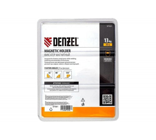 Фиксатор магнитный отключаемый для сварочных работ усилие 30 LB Denzel 97561