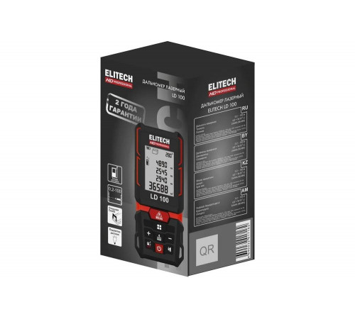 Дальномер Elitech hd ld 100 204771 Дальномер Elitech hd ld 100 204771