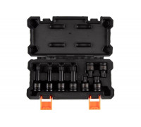 Набор ударных торцевых насадок 1/2"DR, Spline, M12-M18, L = 45-78 мм, кейс, 8 предметов AFFIX AF00746008C