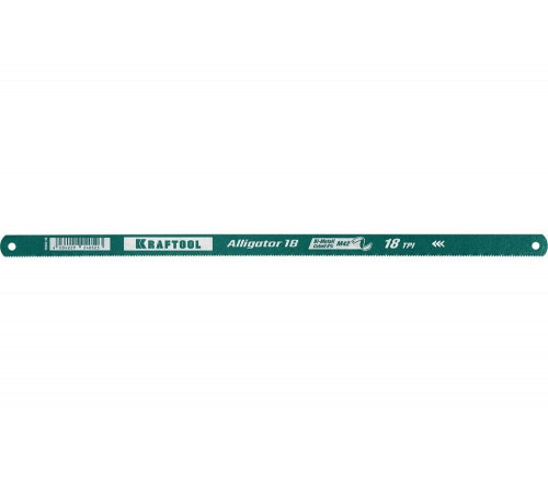 KRAFTOOL 18 TPI, 300 мм, 1 шт., полотно для ножовки по металлу Alligator-18 15942-18-1 KRAFTOOL 18 TPI, 300 мм, 1 шт., полотно для ножовки по металлу Alligator-18 15942-18-1