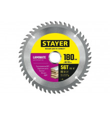 Пильный диск по ламинату STAYER Laminate 180x30/20 мм, 56Т, аккуратный рез 3684-180-30-56_z01