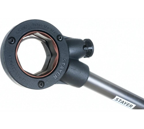 STAYER 1/4"-1 1/4", ручка 620 мм, двухкомпонентная ручка, трещотка для клуппов 28265-1/4-5/4