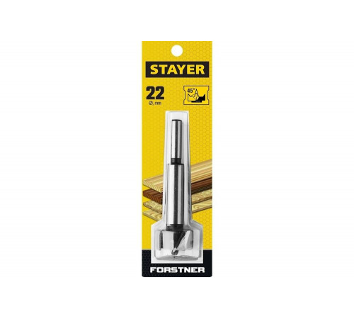 Сверло Форстнера по дереву STAYER Forstner 22 мм 29985-22_z01 Сверло Форстнера по дереву STAYER Forstner 22 мм 29985-22_z01