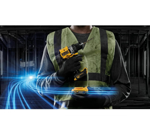 Бесщеточная дрель-шуруповерт DEWALT 2 скорости, 1 АКБ 18 В XR Li-Ion DCD800E1T-QW